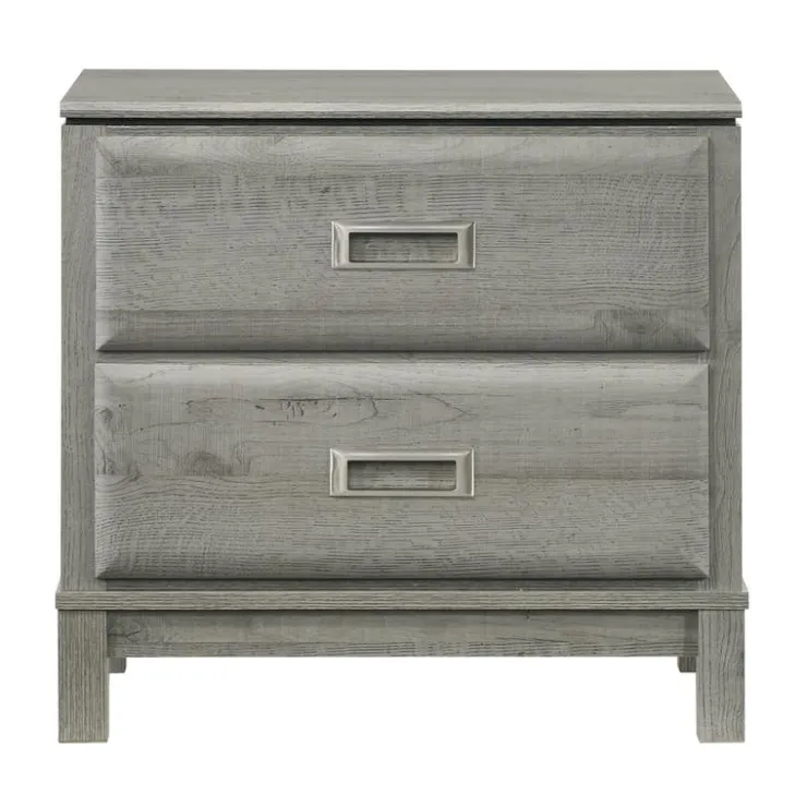 2-Drawer Nightstand Grey Hot