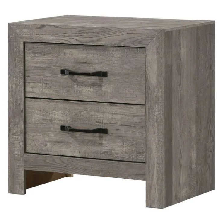 2-Drawer Nightstand Grey Sale