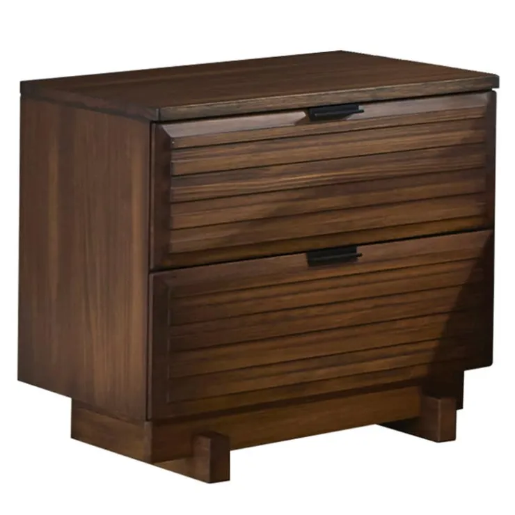 2-Drawer Nightstand Brown Hot