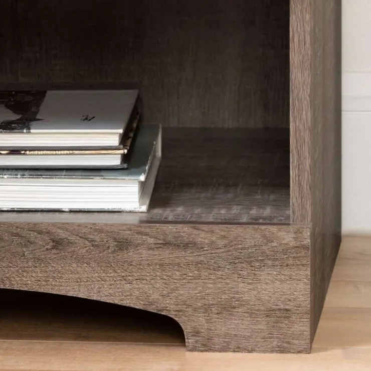 Meubles South Shore 1-Drawer Nightstand - End Table With Storage - South Shore Weathered Oak New