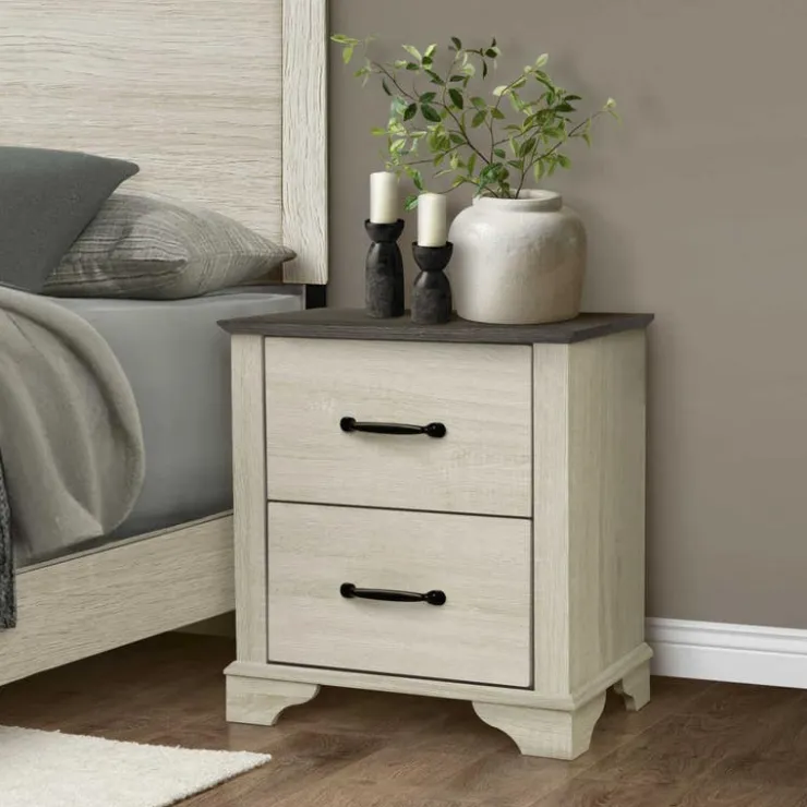 Monarch 2-Drawer Nightstand - Oak Clearance
