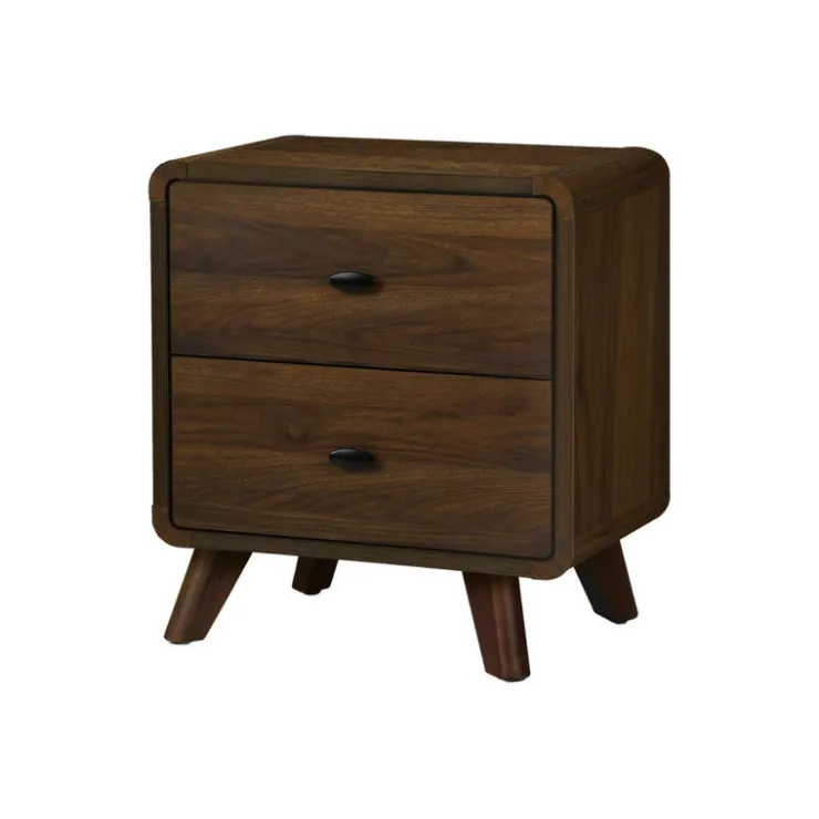 Monarch 2-Drawer Nightstand - Walnut Outlet