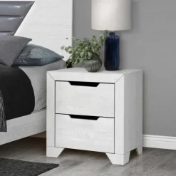 Monarch 2-Drawer Nightstand - White Discount