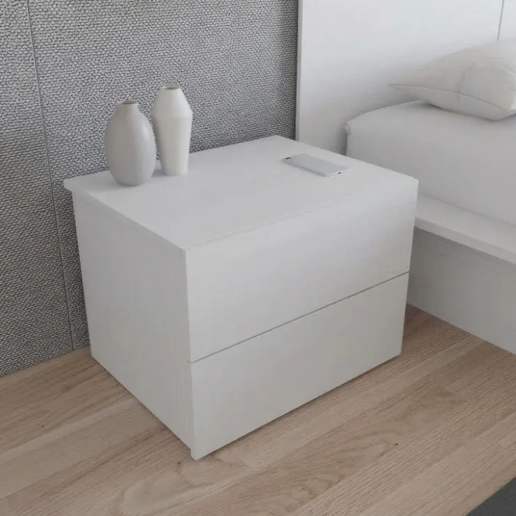 Nexera 2-Drawer Nightstand - White wood grain Discount