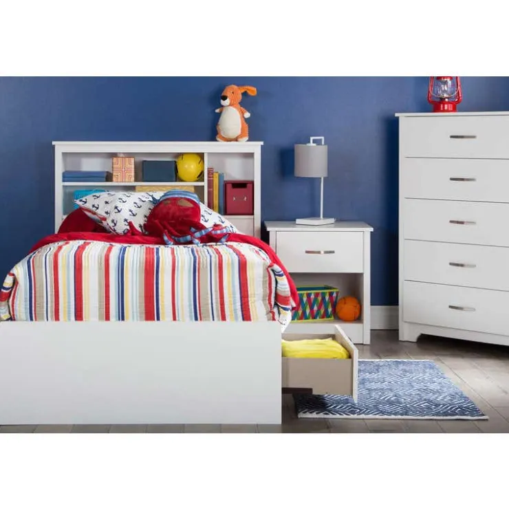Meubles South Shore 1-Drawer Nightstand - South Shore PURE WHITE Best
