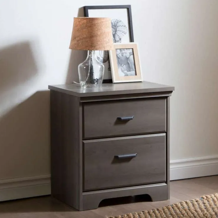 Meubles South Shore 2-Drawer Nightstand - South Shore GRAY MAPLE Discount