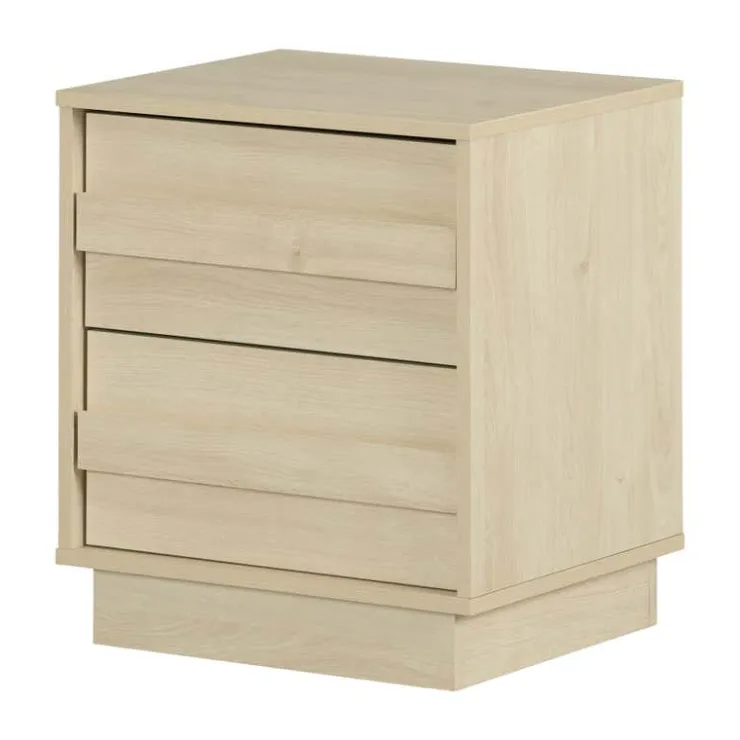 Meubles South Shore 2-Drawer Nightstand - South Shore Whitewashed Oak Best