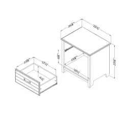 Meubles South Shore 1-Drawer Nightstand - South Shore FALL OAK Sale