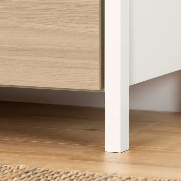 Meubles South Shore 2-Drawer Nightstand - South Shore White and Soft Elm Best