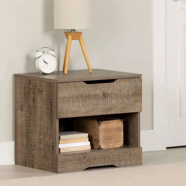 Meubles South Shore 1-Drawer Nightstand - South Shore WEATHERED OAK Sale