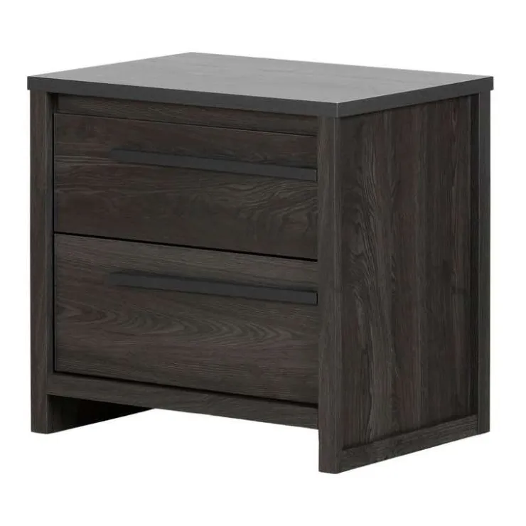 Meubles South Shore 2-Drawer Nightstand - South Shore GRAY OAK New