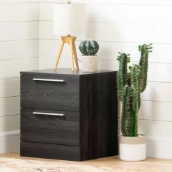 Meubles South Shore 2-Drawer Nightstand - South Shore GRAY OAK New
