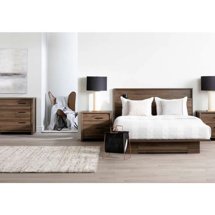 Meubles South Shore 2-Drawer Nightstand - South Shore NATURAL WALNUT Online