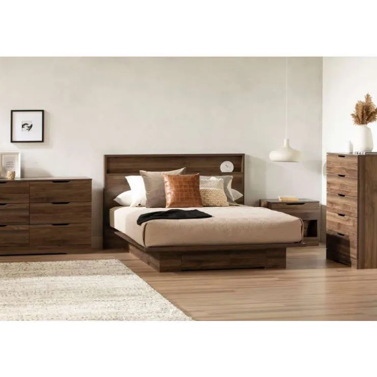 Meubles South Shore 1-Drawer Nightstand - South Shore NATURAL WALNUT Best