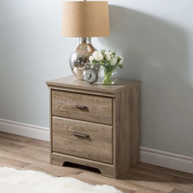 Meubles South Shore 2-Drawer Nightstand - South Shore WEATHERED OAK Discount