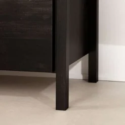 Meubles South Shore 2-Drawer Nightstand - South Shore Rubbed Black