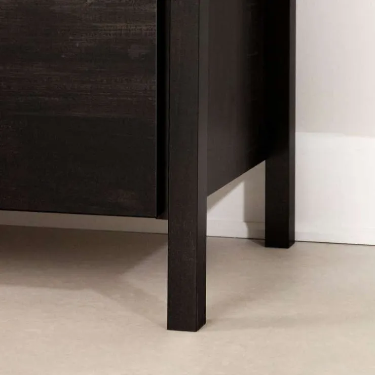 Meubles South Shore 2-Drawer Nightstand - South Shore Rubbed Black