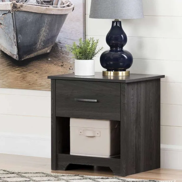 Meubles South Shore 1-Drawer Nightstand - South Shore GRAY OAK Hot