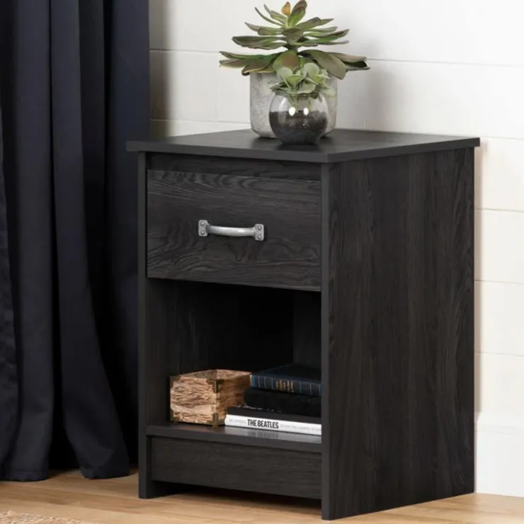 Meubles South Shore 1-Drawer Nightstand - South Shore Gray Oak Clearance