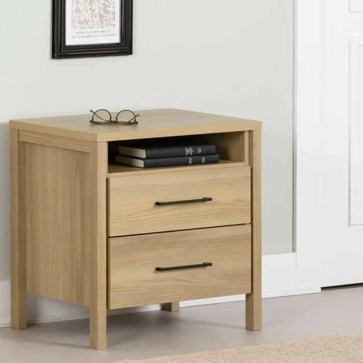 Meubles South Shore 2-Drawer Nightstand - South Shore Natural Ash Outlet