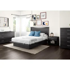 Meubles South Shore 1-Drawer Nightstand with Charging Outlet - South Shore Gray Oak Best