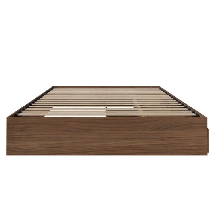 Nexera 3-Drawer Storage King Bed (78") - Walnut Clearance