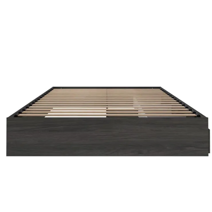 Nexera 3-Drawer Storage King Bed (78") - Bark grey Outlet
