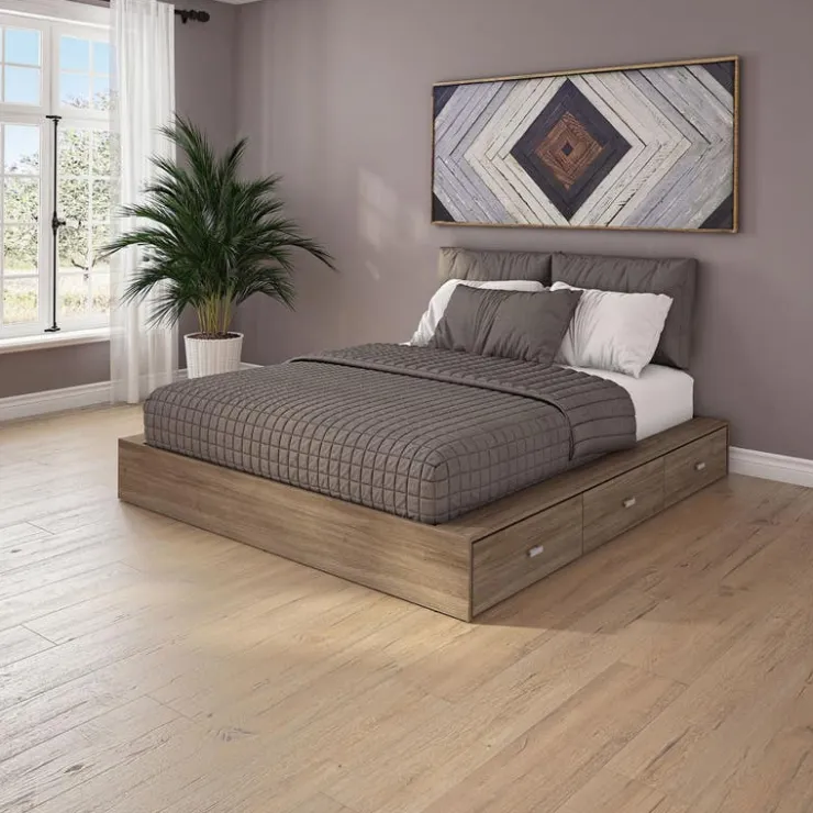 SUA-V 6-Drawer Storage Queen Platform Bed (60") Fashionista Outlet