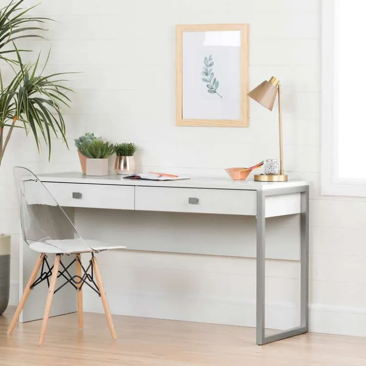 Meubles South Shore Eiffel Style Office Chair - South Shore CLEAR AND WHITE Clearance