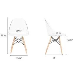 Meubles South Shore Eiffel Style Office Chair - South Shore CLEAR AND WHITE Clearance
