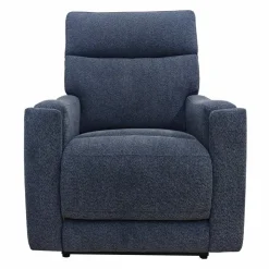 Electric Lift Recliner with Massage, Heat, and Adjustable Headrest - Blue Dark Grey