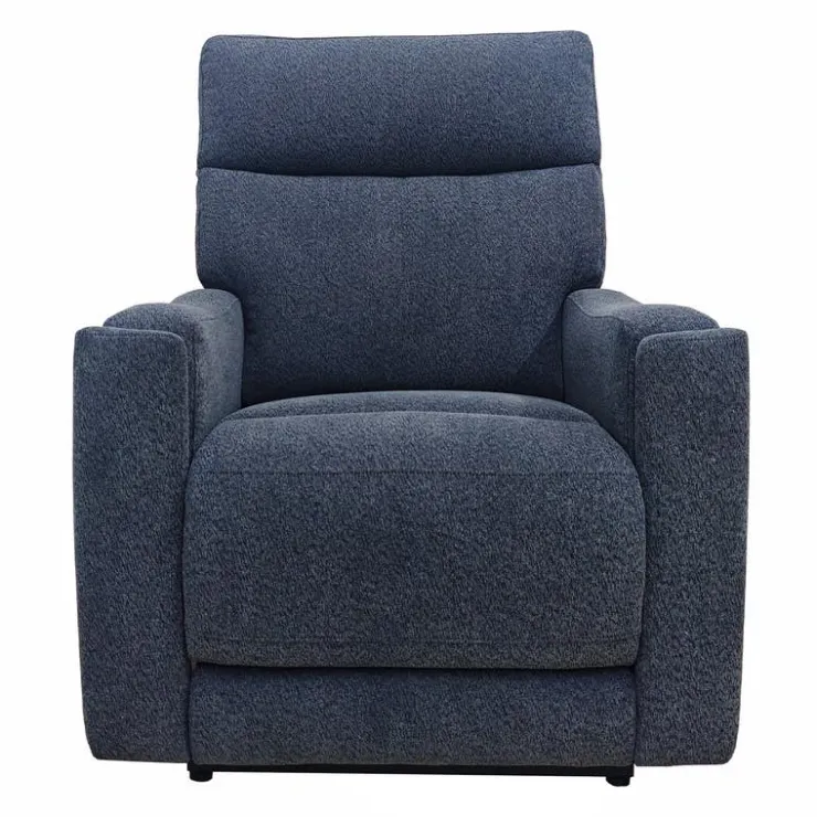 Electric Lift Recliner with Massage, Heat, and Adjustable Headrest - Blue Dark Grey