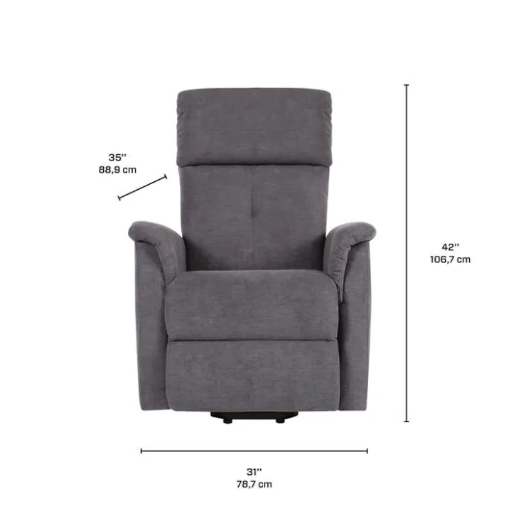 Electric reclining lift-up chair Grey New