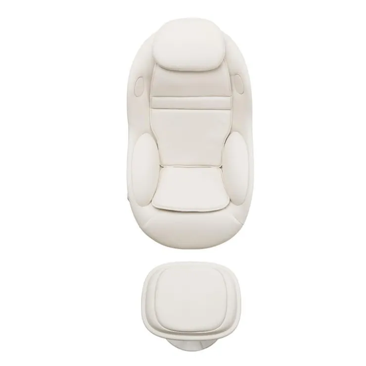 Electric Reclining Massage Chair with Ottoman in Faux Leather – White Best