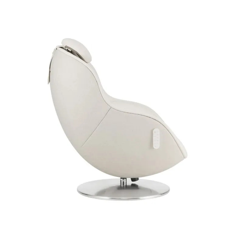 Electric Reclining Massage Chair with Ottoman in Faux Leather – White Best