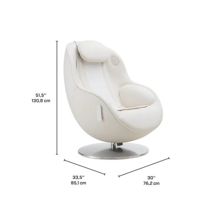 Electric Reclining Massage Chair with Ottoman in Faux Leather – White Best