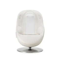 Electric Reclining Massage Chair with Ottoman in Faux Leather – White Best