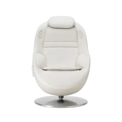 Electric Reclining Massage Chair with Ottoman in Faux Leather – White Best