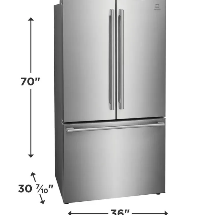Electrolux 22,6 Cu ft 36 InRefrigerator Bottom Freezer, French door - ERFG2393AS Stainless New