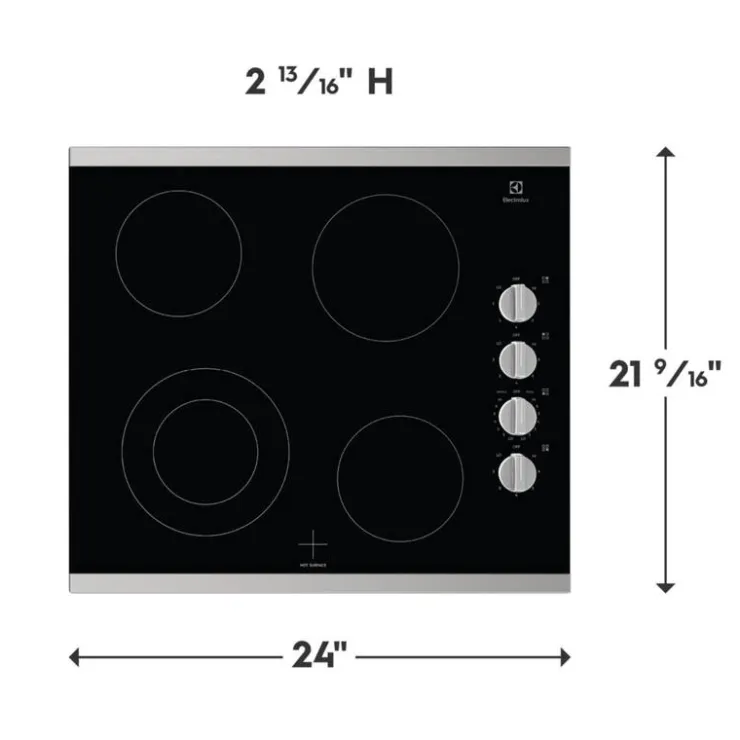 Electrolux Cooktop Glass-Ceramic 24" - ECCE242CAS Stainless Outlet
