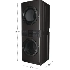 Electrolux Spacemaker Laundry Tower, , 27", Front-Load - ELTE760CAT Black Stainless Hot