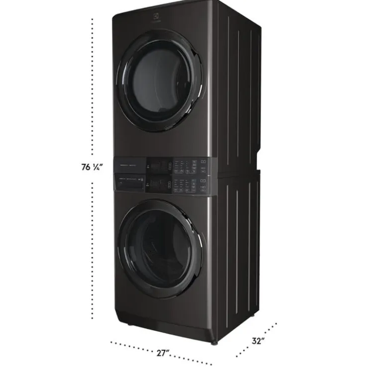 Electrolux Spacemaker Laundry Tower, , 27", Front-Load - ELTE760CAT Black Stainless Hot