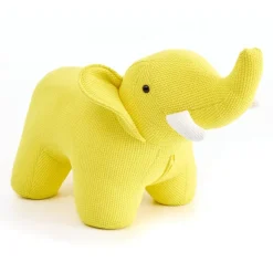 Elephant-Shaped Kids Pouf – 30.3" x 14.2" x 13.4" Yellow Outlet