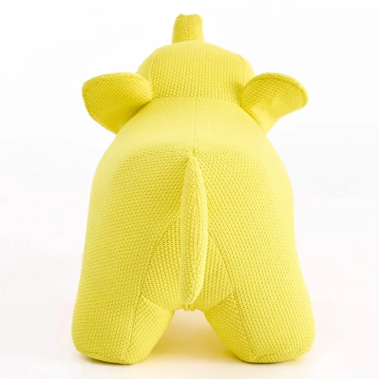 Elephant-Shaped Kids Pouf – 30.3" x 14.2" x 13.4" Yellow Outlet