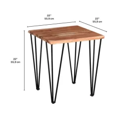 End Table Natural Brown Clearance