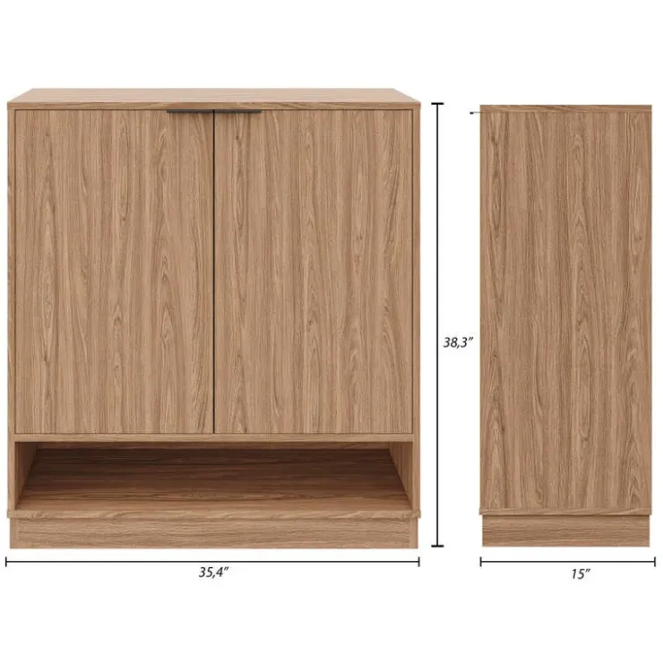 Nexera Entry Cabinet Walnut Discount