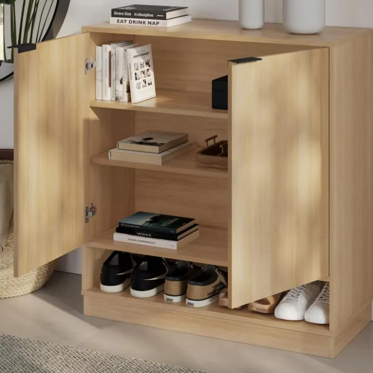 Nexera Entry Cabinet Golden maple