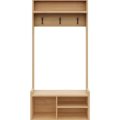 Nexera Entryway Hall Tree Golden maple Hot