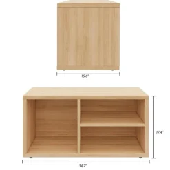 Nexera Entryway Shoe Storage Bench - Golden maple Outlet