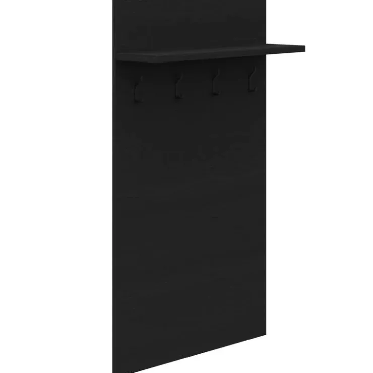 Nexera Entryway Wall-Mounted Coat Rack with Shelf Black karsima Hot